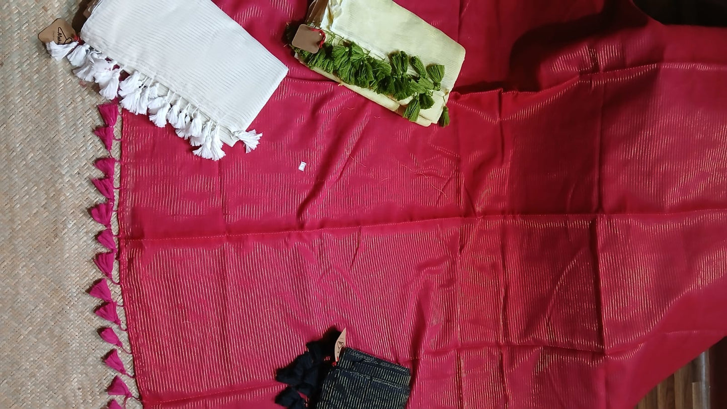 BLACK ZARI WEAVING SAREE
