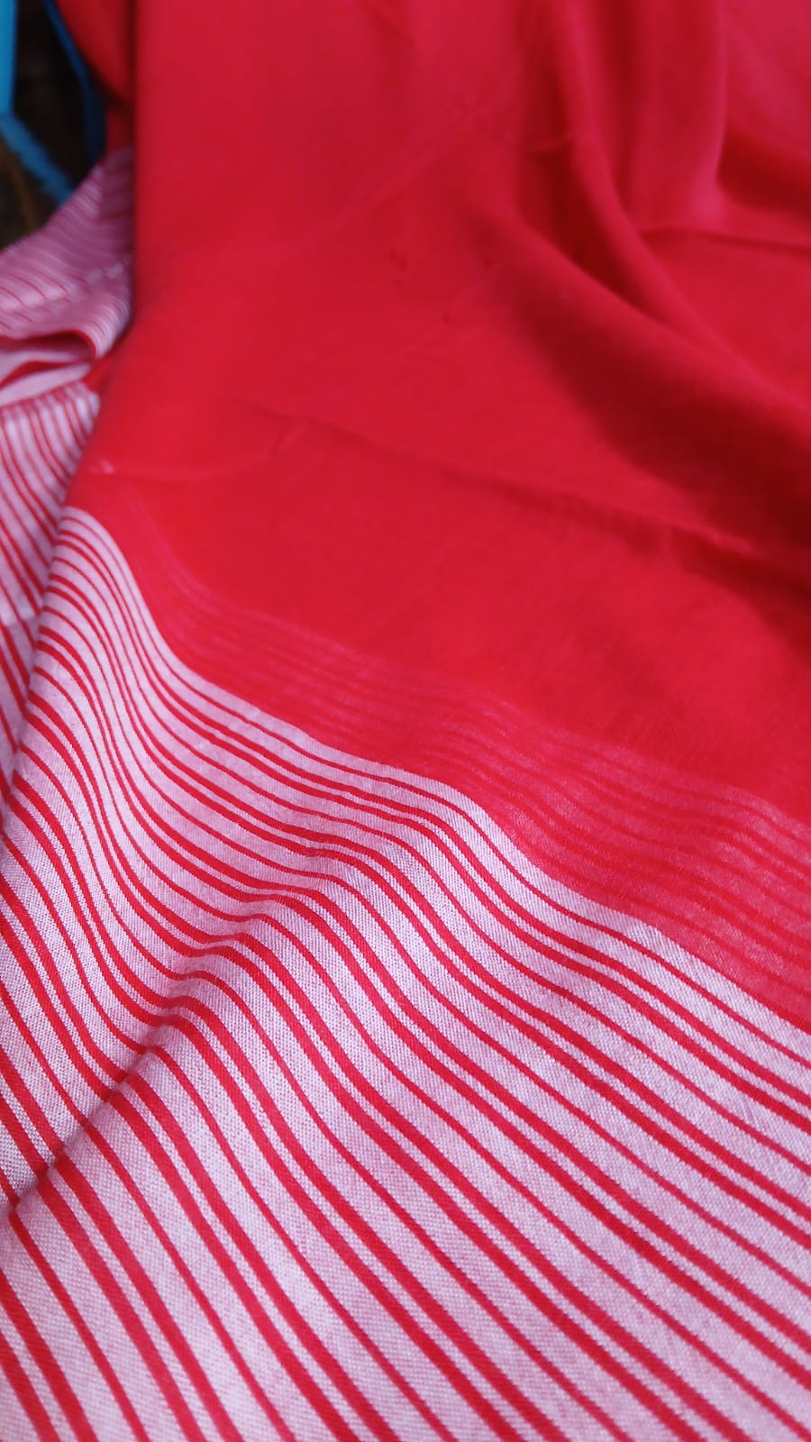 RED MUL COTTON WHITE BORDER