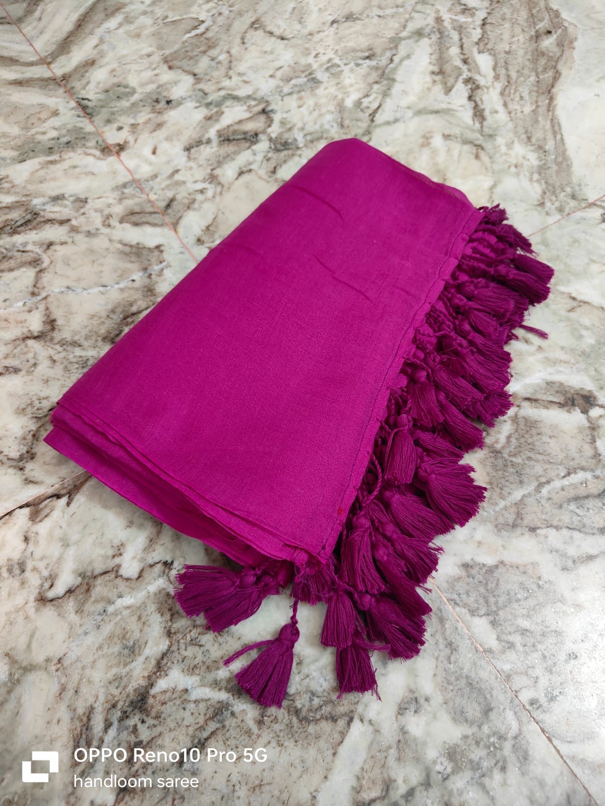 SINGLE COLOUR PURPLE SAREE