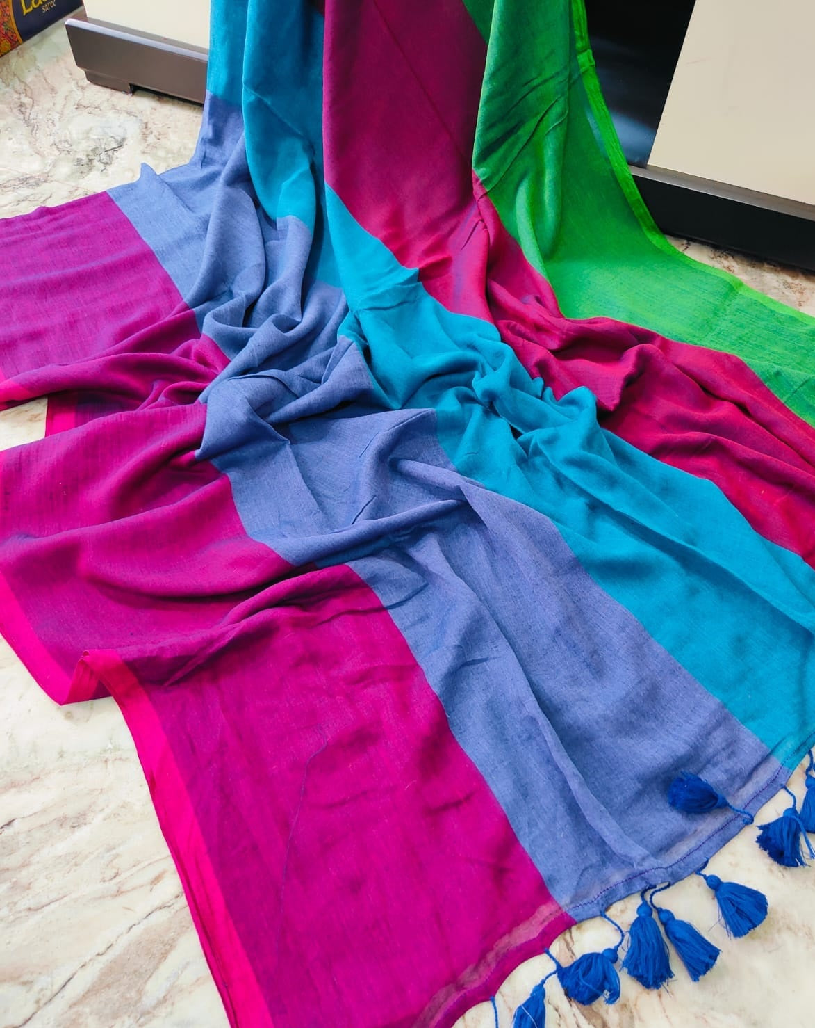 FIVE COLOUR STRIPE SAREE