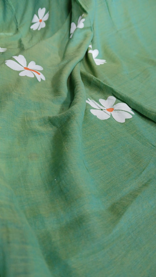 GREEN DUAL TONE SHIULI HANDPAINTED