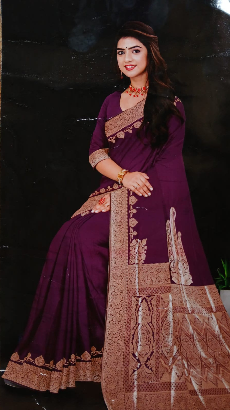 PURPLE KALYANI SILK SAREE