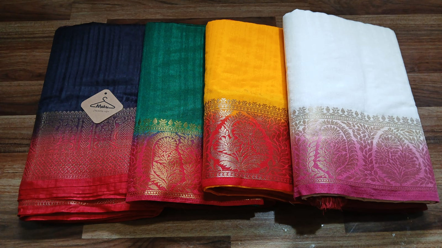 WHITE SEMI MATKA TASSAR SILK