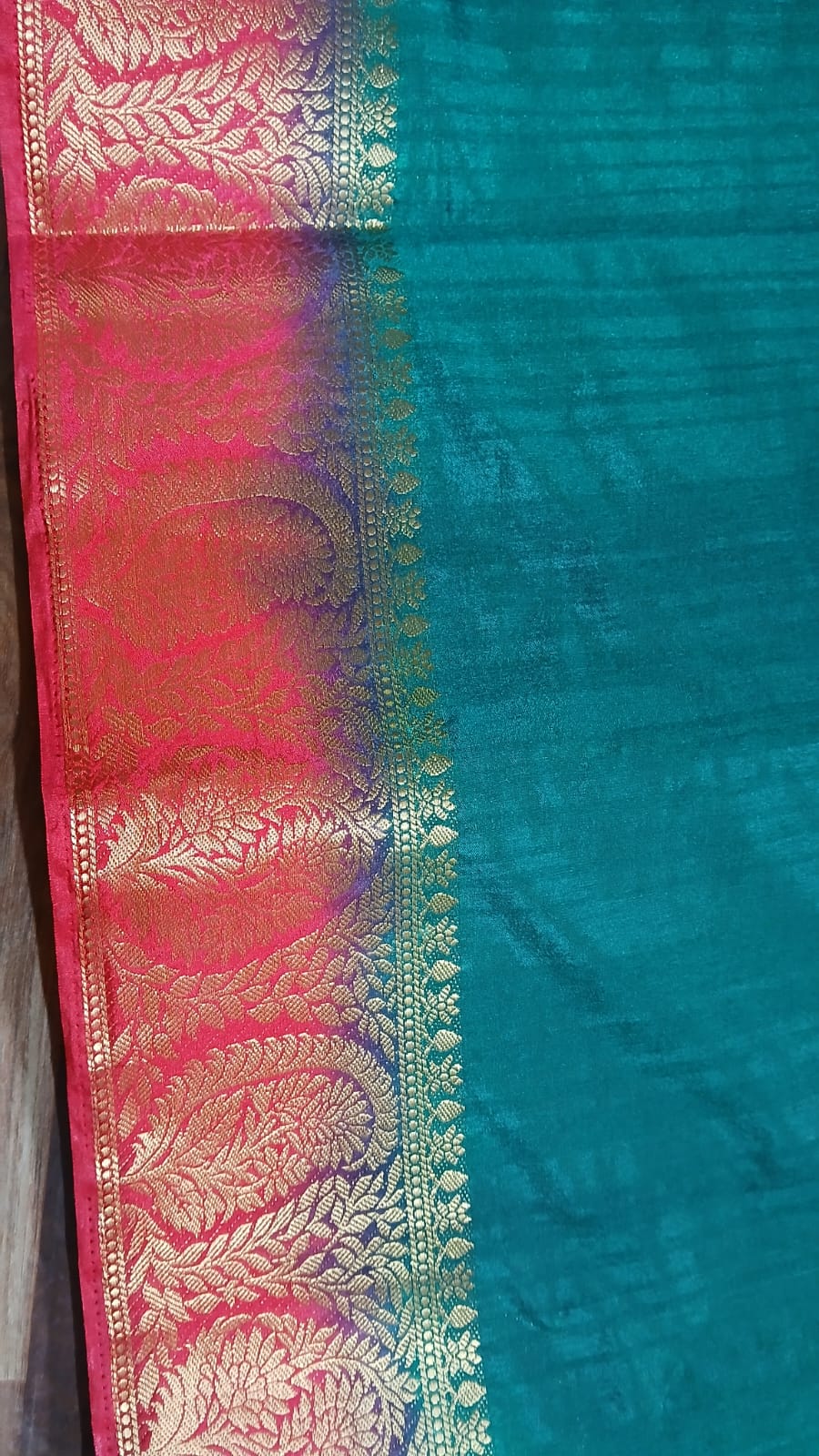 GREEN SEMI MATKA TASSAR SILK