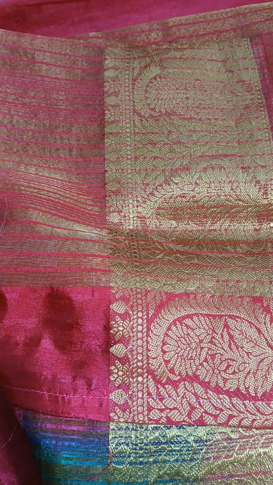 GREEN SEMI MATKA TASSAR SILK