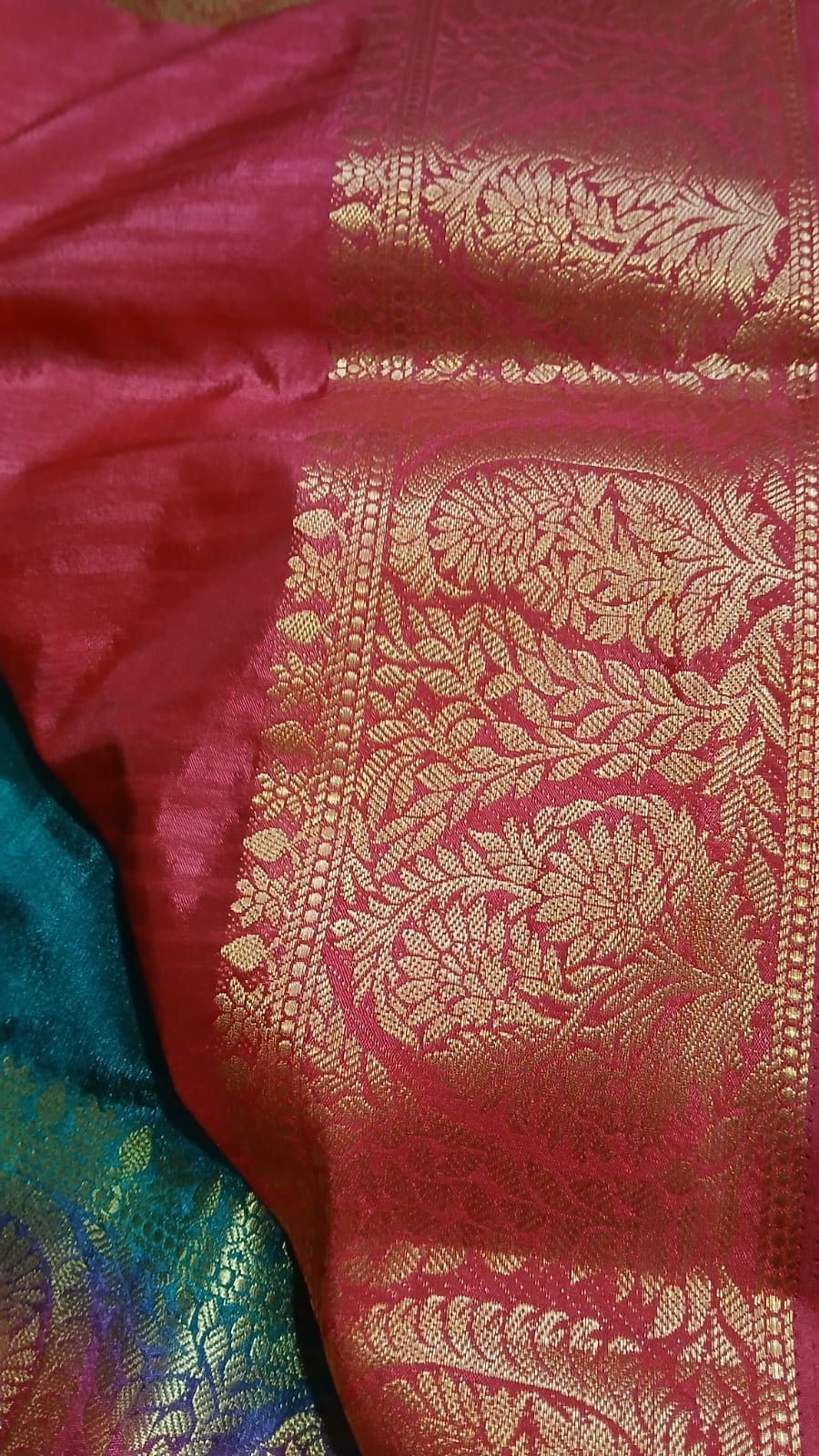 GREEN SEMI MATKA TASSAR SILK