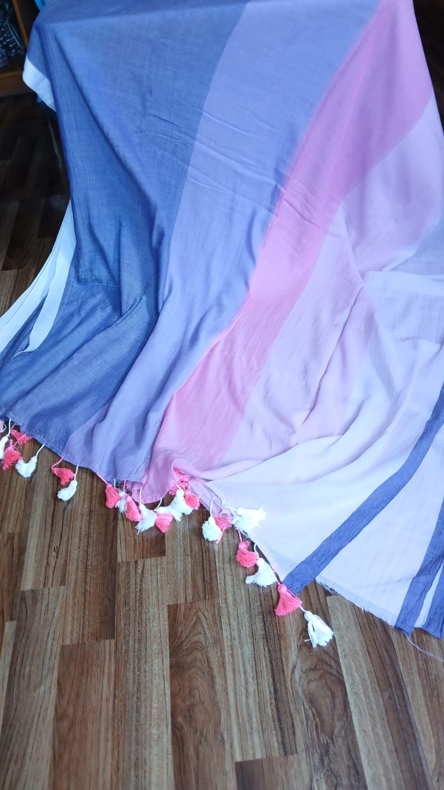 FIVE COLOUR STRIPE SAREE