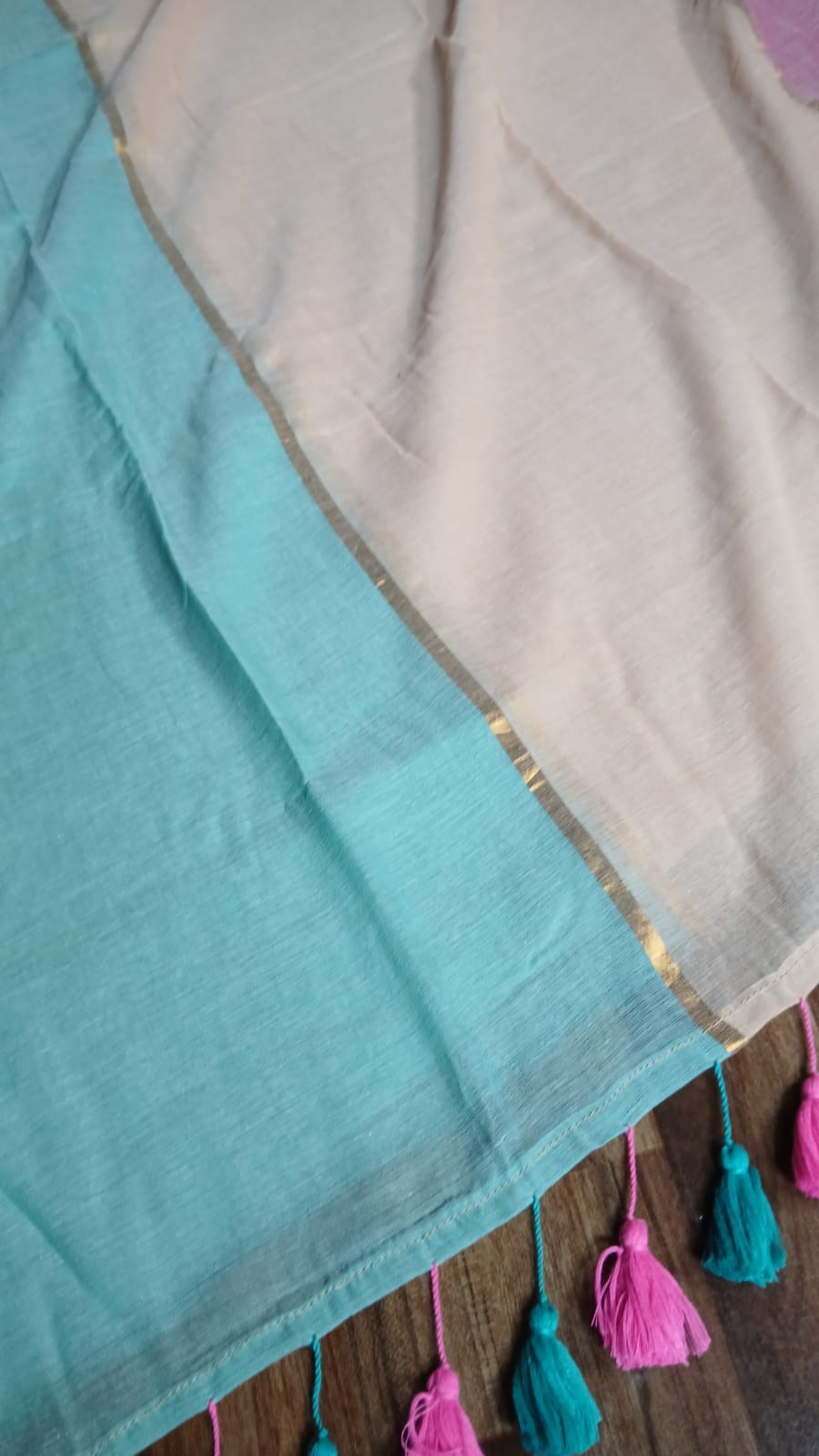 THREE COLOUR STRIPE SAREE
