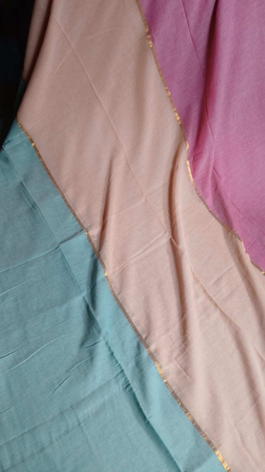 THREE COLOUR STRIPE SAREE