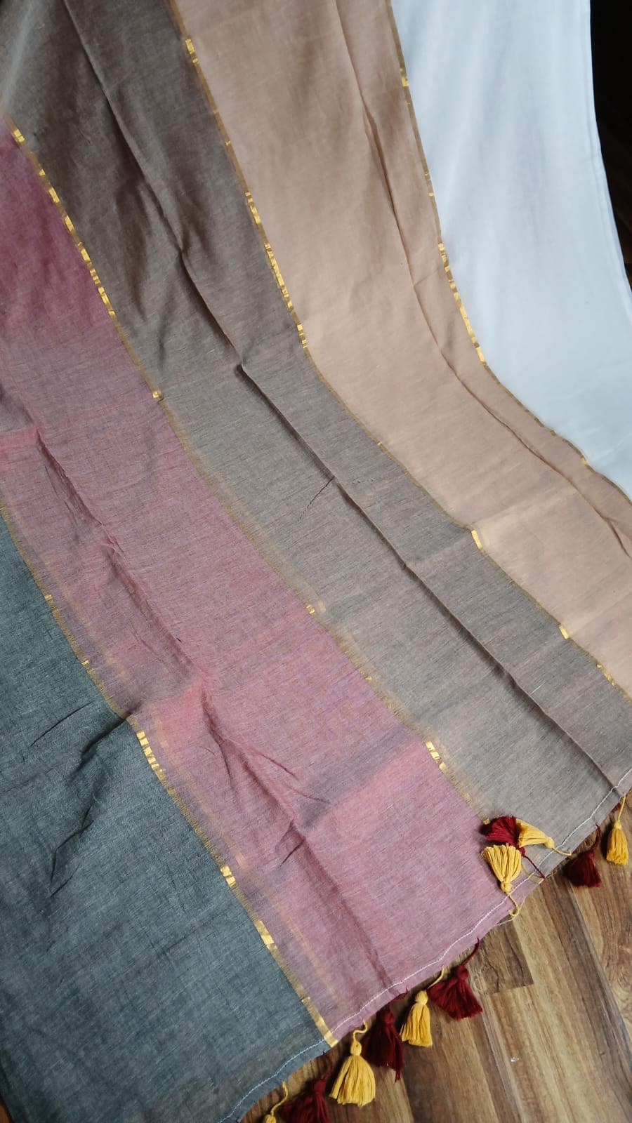 FIVE COLOUR STRIPED SAREE