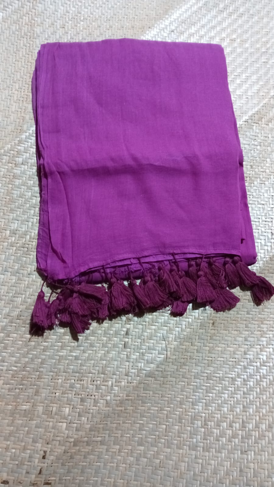 SINGLE COLOUR PURPLE SAREE