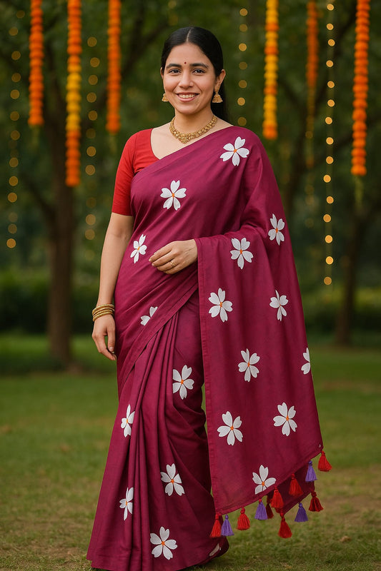 PURPLE SHIULI HANDPAINTED